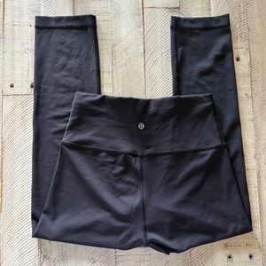 lululemon black cropped leggings size 6